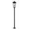 Z-Lite Gannon 3 Light Outdoor Post Mount Fixture, 12in. W x 105.25in. H, Black 5008PHXLR-5012P-BK - alternate 2